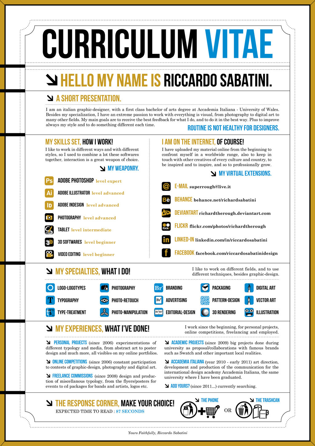 how to make an infographic resume